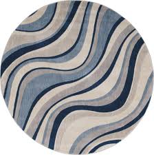 Nourison Somerset Collection St81 5 6 X 5 6 Round Rug Ivory Blue Round Rugs Round Area Rugs Area Rugs