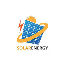 Solar Panel Electricity Renewable Energy Vector Logo Design With Sun And Electric Symbol Vector Logo Design Solar Logo Logo Design