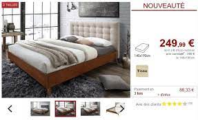 lit francesco capitonne 140x190cm pas cher lit 2 places vente unique promotion vente unique top vente unique ventes pas cher com lit capitonne tete de lit capitonnee lit 2 places