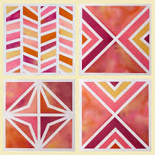 Watch out wallpaper, tape is taking over! Masking Tape Wall Paint Design Ideas With Tape Pink Novocom Top
