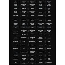 1.25 x 1.75 (32mm x 44.5mm) Sheet Of Labels For Electrical Switch Panels