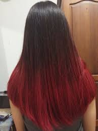 Long hair frames the face to give it an impressive look. Jennifer Wizzar Pink Red Ombre Straight Long Hair Black Hair Ombre Hair Color For Black Hair Hair Dye Tips