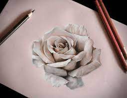 Tattooed illustrations of realistic roses can have an assortment of meanings intertwined simply by adding color or other symbols to them. Pin By Marlena D On Inked Roses Drawing White Rose Tattoos Beautiful Rose Drawing
