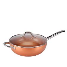 Copper Chef 12 Non Stick Oven Safe Wok With Tempered Glass Lid Copper 30 X 30 X 10 5 Cm 5 Piece Set Buy Online In Aruba At Aruba Desertcart Com Productid 52917555 The ceramic texture heats up. desertcart