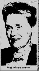 Sept. 28, 1947: City Librarian Althea Warren Announces Retirement |