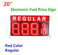 20" Regular LED Gas Station Electronic Fuel Price Sign Red Color Remote  Control | eBay