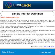 A bank) in instalments over a period of time. Simple Interest Definition By Amit Kumar Issuu