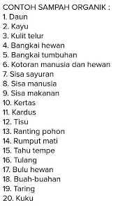 15 Contoh Limbah Keras Organik Brainly Co Id