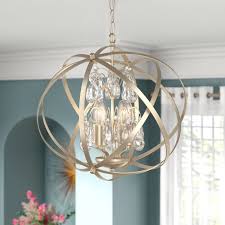 Mercer41 Philbrick 4 Light Unique Globe Chandelier Reviews Wayfair
