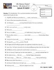 Fill in the blanks below. English Worksheets History Channel Story Of Us