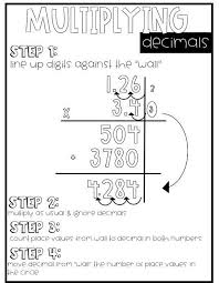 Multiplying Decimals Anchor Chart For 5th Grade Print As A Big Poster Or Glue Min 4th Grade Math Worksheets Multiplication Anchor Charts Decimals Anchor Chart