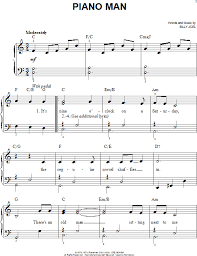 Very easy piano arrangement code: Piano Man Easy Piano Zzounds