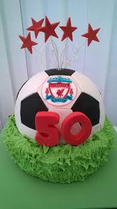 Cupcakes for a liverpool fan. Liverpool Fc 50th Birthday Cake Cake By Combe Cakes Cakesdecor