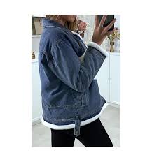 Veste En Jean Moumoute Et Poches Blanche