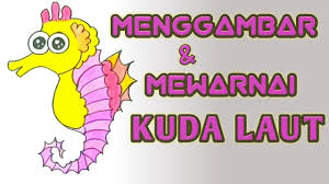 Mengasah Kreativitas Anak Dengan Menggambar Kuda Laut Dan Mewarnainya Gambar Kuda Laut Kuda