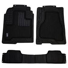 Black Rubber Smart Fit Floor Mat 3 Piece Set Armor All Custom Accessories Camaf00006 Armor All Floor Mats Classic Gmc