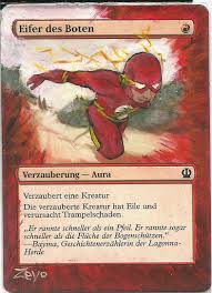 On entry, you draw a card and the enchanted unit basically gains hexproof, preventing foes from targeting them with spells or abilities—use this to shield your ace monsters. Mtg Card Alter Messenger S Speed As Flash By Zeyozx On Deviantart