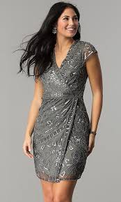 Mock Wrap Short Sequin Holiday Party Dress Party Dress Classy Casual Party Dresses Party Dress Short