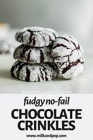 Chocolate Ginger Crinkles Chocolate Christmas Cookies Milk And Pop Recipe Chocolate Crinkle Cookies Crinkle Cookies Chocolate Crinkle Cookies Recipe
