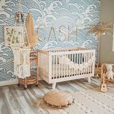 Boho Surfer Nursery Ocean Themed Nursery Nursery Room Decor Nursery Baby Room