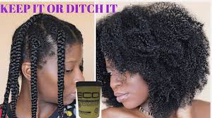 Braidout Using New Eco Styler Black Castor Flaxseed Oil Gel Keep It Natural Hair Styles Natural Hair Braids Natural Curls
