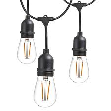 Newhouse Lighting 48ft String Lights 15 Sockets Warm White Led Bulbs Walmart Com Walmart Com