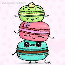 Macarons A Sweet Treat Just For You Dsc Fans Now On Youtube Drawsocute Cute Food Drawings Cute Easy Drawings Cute Kawaii Drawings