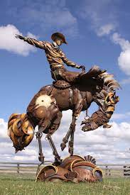 Scrap Metal Sculptures Made Of Old Farm Equipment By John Lopez Scrap Metal Art Scrap Metal Sculpture Metal Animal Sculptures