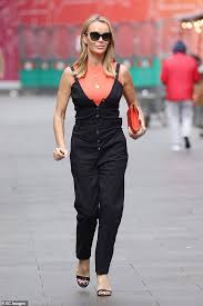 Check out full gallery with 114 pictures of amanda holden. Amanda Holden Flaunts Her Toned Arms In A Plunging Black Jumpsuit As She Leaves Work At Heart Fm Latest Celebrity News