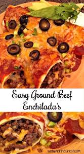 Easy Ground Beef Enchiladas Norine S Nest Recipe Ground Beef Enchiladas Easy Beef Enchiladas Enchilada Casserole Beef