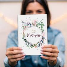 Set Schwangerschaft Mutterpass Flower Party Fotokarten Eukalyptus Cozy Racoon