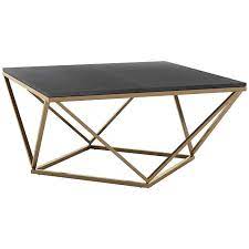 Zuo era barber coffee table distressed natural. Zuo Verona 34 1 2 Wide Black And Gold Coffee Table 83j59 Lamps Plus In 2021 Gold Coffee Table Black And Gold Living Room Geometric Coffee Table