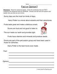 Resources Worksheets Fact And Opinion Worksheet Fact And Opinion Persuasive Writing