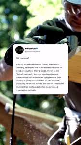 Did you know? , In 1838, John Bethell and Dr. Carl A. Seelhorst in Germany  developed one of the earliest methods for wood preservation. Their process,  known as the "Bethell treatment," involved ...