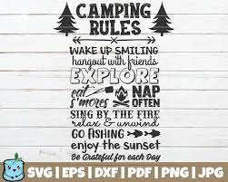 Download Camping Rules Svg Cut File Commercial Use Instant Download Etsy