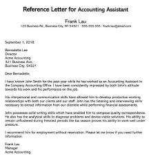 Professional accounting assistant cover letter sample writing. Employee Reference Letter 13 Examples Templates