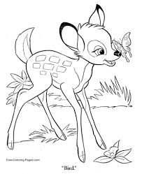 Bambi faline and his mom. Bambi Coloring Pages Free And Printable