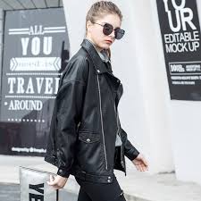 Faux Leather Jacket Cool Motorcycle Outerwear Plus Size Loose Coat In 2020 With Images Leather Jacket Loose Coats Faux Leather Jackets
