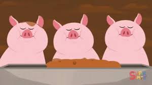 In the original story, the first two pigs build their houses out of straw and sticks respectively, only to have them blown down by the big bad wolf. Three Little Pigs Oink Gif Threelittlepigs Oink Friends Discover Share Gifs