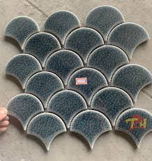 Gạch mosaic vảy cá đen xám MHF 56 - Thành Phát Huy