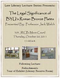 Roman Plates Lecture