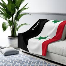 Syria Fleece Blanket,syria Flag Blanket, Flag of Syria, Custom Syria Flag  Blanket, Personalized Country Flag Gift, Syria Name Blanket, Syria