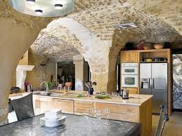 A Dreamy Rustic Stone Kitchen In Provence House Ceiling Design Rustic Italian Decor Stone Kitchen