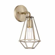 Cordelia Lighting 1 Light Old Satin Brass Wall Sconce 15017 311 The Home Depot Brass Wall Sconce Sconces Sconce Lighting