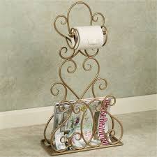 Standing toilet paper holder bathroom accessories towel tissue rack organizer. Gianna Toilet Paper Magazine Rack