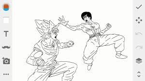 Bruce lee coloring pages multi colored yarns how to learn graffiti styles layer of the earth decorating a foyer kindergarten kids activities clip art food muscles system for kids card model free friendship bracelet pattern country hair pics line and shapes pattern for kindergarten mask coloring. Goku Vs Bruce Lee Dragonballz Amino