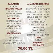 firin ci diyarbakir ramazan 2019 iftar menuleri ve fiyatlari iftar menusu baslangic corba iftar tabagi iftariyelikler salata coban sal iftar firin cince