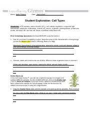 Gizmo solubility and temperature answer key. Cell Type Gizmos Kp Docx Name Kadin Preston Date Student Exploration Cell Types Vocabulary Atp Bacteria Carbon Dioxide Co2 Cell Cellular Respiration Course Hero