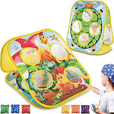 El niño decide cuando comenzar el juego, . Amazon Com Rabosky Juego De Puf Para Ninos Juguetes Geniales Para Ninos De 2 3 4 5 Anos Para Cumpleanos O Navidad Juguetes Divertidos Al Aire Libre Para Ninos Juego De Cornhole
