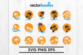 Free icons of palm tree in various design styles for web, mobile, and graphic design projects. Palm Tree Sun Clip Art Graphic By Vectorbundles Creative Fabrica